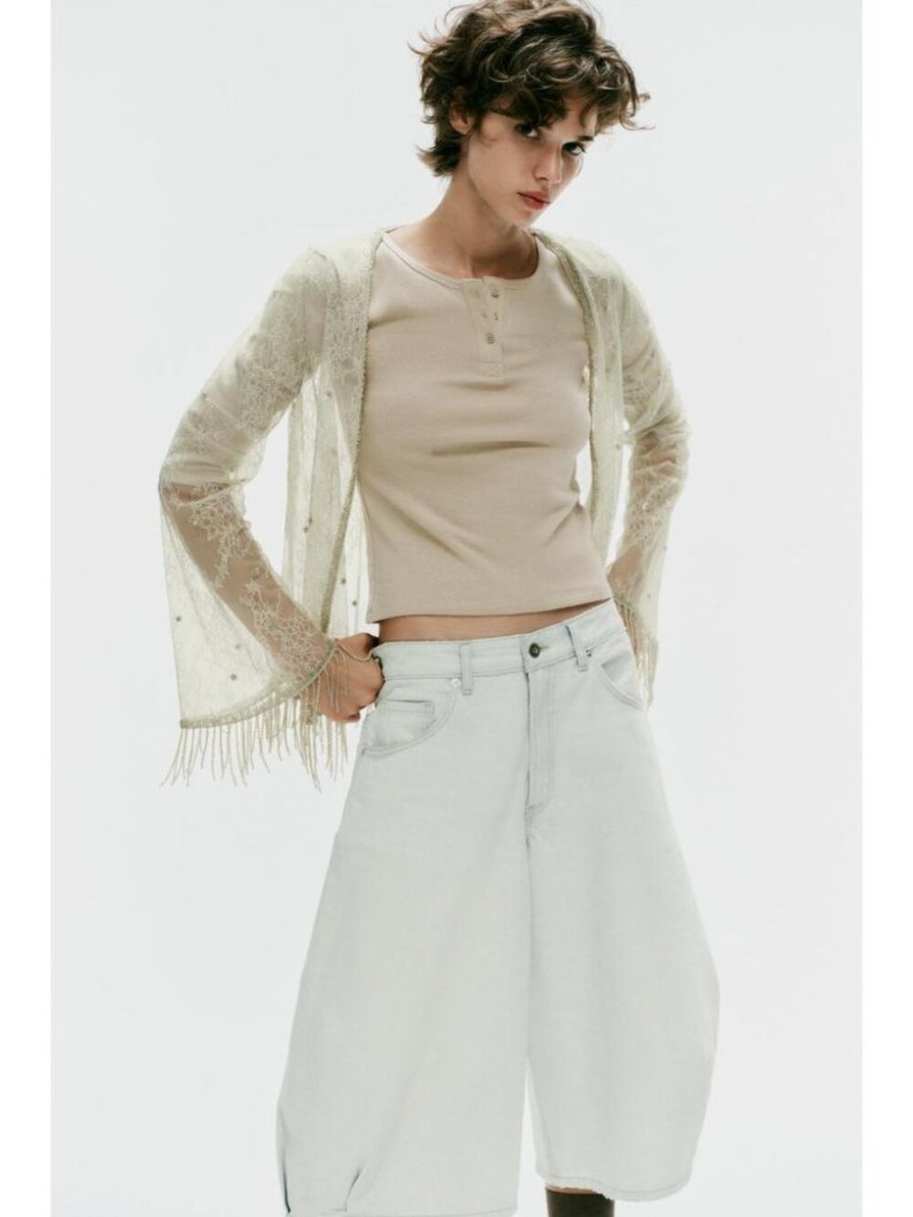 ZARA BEADED LACE JACKET 5063/807/526